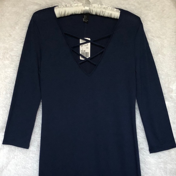 🆕Forever21 fitted dress criss cross NWT - Picture 4 of 5